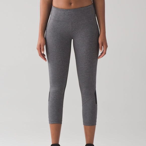 Lululemon Pace Rival Crop Heathered Slate - Picture 3 of 8